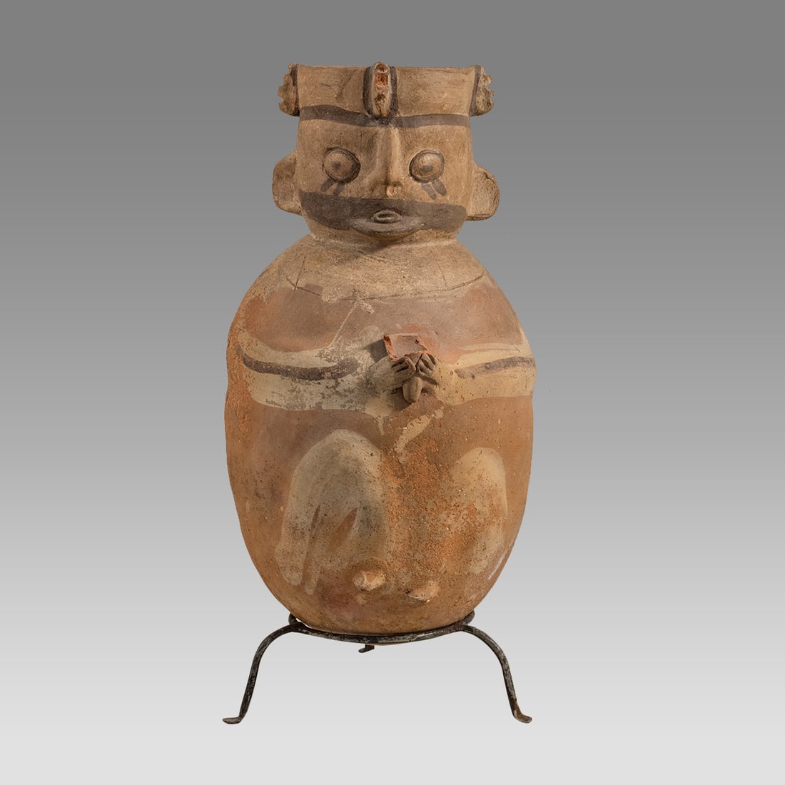 Ancient Pre Columbian Chancay Large Bulbous Figural Vessel Ca. 800-1200 A.D. (1 of 3)