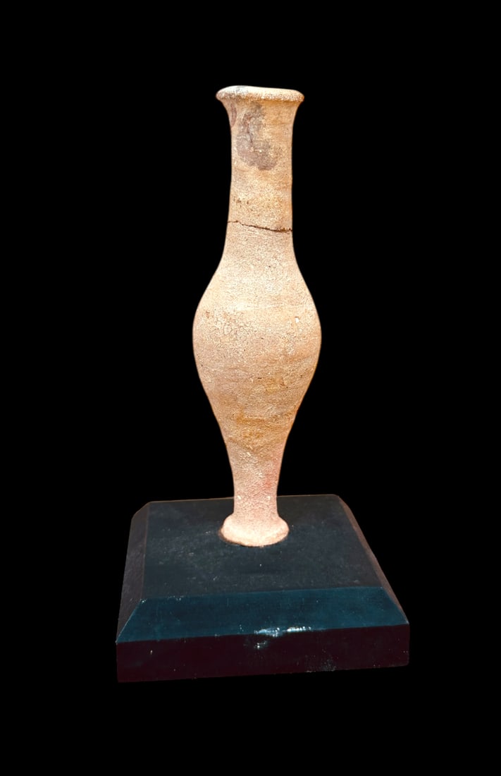 Ancient Holy Land Terra Cotta Spindle Bottle – Ca. 1st c. BC – 1st C. AD (1 of 3)