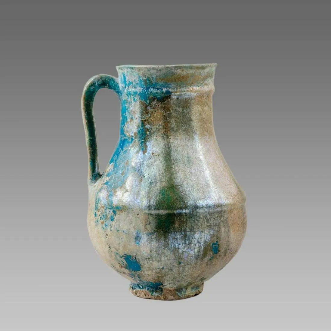 Ancient Islamic Persian Kashan Ceramic Jug c.13th century AD. Size 8 1/2 inches high. (1 of 4)