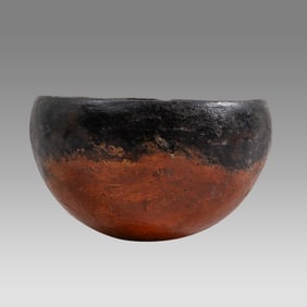 Ancient Egyptian Pre-dynastic Black Top Redware Bowl Ca. 3200 B.C.