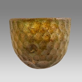 Ancient SASANIAN GREEN CUT GLASS BOWL CIRCA 5TH-6TH CENTURY A.D.