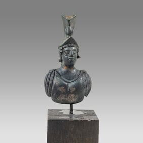 Ancient Roman Bronze Bust Of Minerva c.2nd Cent AD.