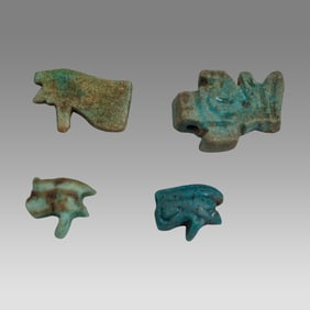 Lot of Ancient Egyptian Eye Of Horus Amulets c.663-300 BC.(4)