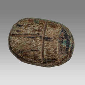 Ancient Egyptian Steatite Stone Scarab c.1500-1100 BCE.