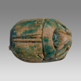 Ancient Egyptian Steatite Stone Scarab c.1500-1100 BCE.