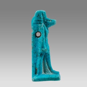 Ancient Egyptian Faience Amulet of Anubis c.663-525 BC.
