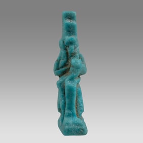 Ancient Egyptian Faience Amulet of Isis c.663-525 BC.