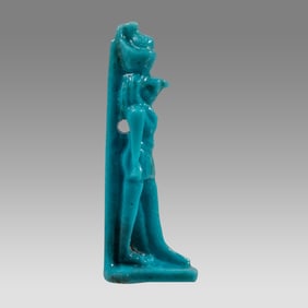 Ancient Egyptian Faience Amulet of Horus c.663-525 BC.