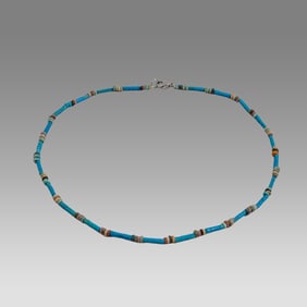 Ancient Egyptian Faience, Necklace c.300-50 BC.