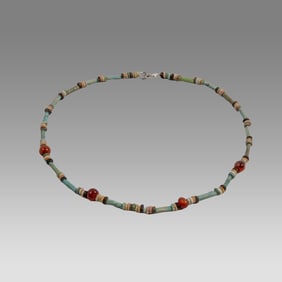 Ancient Egyptian Faience, Necklace c.300-50 BC.
