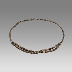 Ancient Egyptian Faience, Necklace c.300-50 BC.