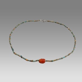 Ancient Egyptian Faience, Necklace c.300-50 BC.