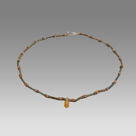 Ancient Egyptian Faience, Necklace c.300-50 BC.