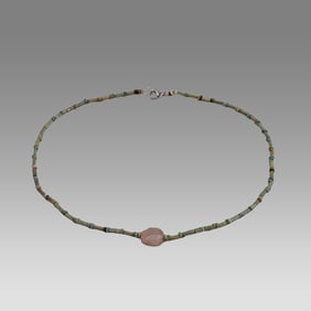 Ancient Egyptian Faience, Necklace c.300-50 BC.