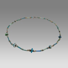 Ancient Egyptian Faience, Necklace c.300-50 BC.