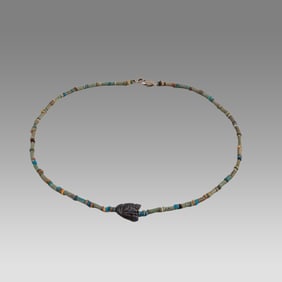 Ancient Egyptian Faience, Necklace c.300-50 BC.