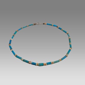 Ancient Egyptian Faience, Necklace c.300-50 BC.