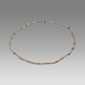 Ancient Egyptian Faience, Necklace c.300-50 BC.