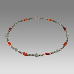Ancient Egyptian Faience, Necklace c.300-50 BC.