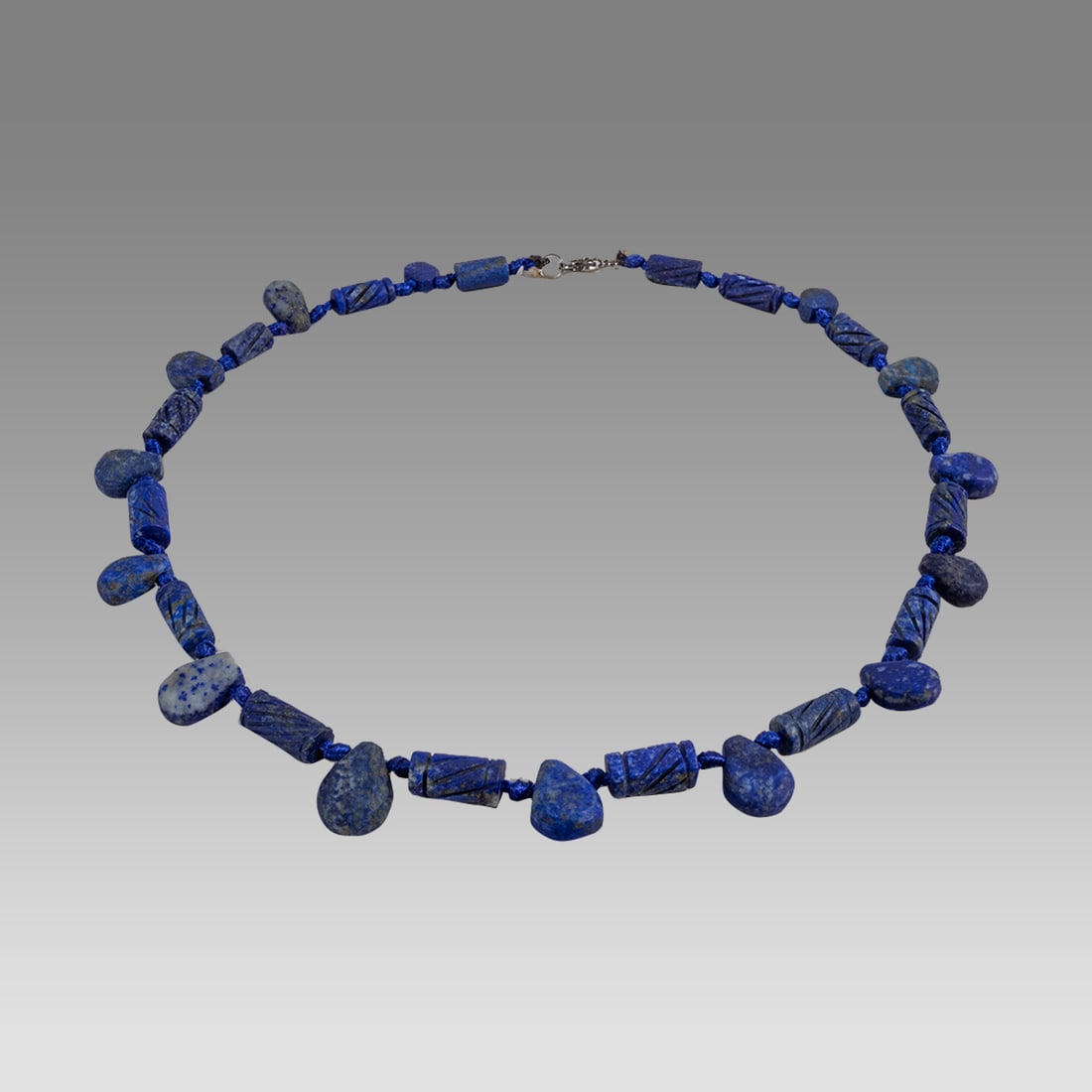 A Lapis Lazuli Bead Necklace Probably Roman. (1 of 1)
