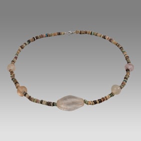 Ancient Egyptian Faience, Necklace c.300-50 BC.