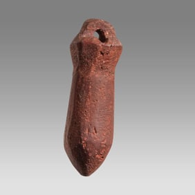 Ancient Egypt, Late Period Wadj Papayrus Red Stone Amulet c.634--330 BC.
