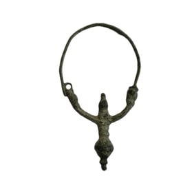 Ancient Byzantine Large Bronze Earring c.6th-8th century AD.