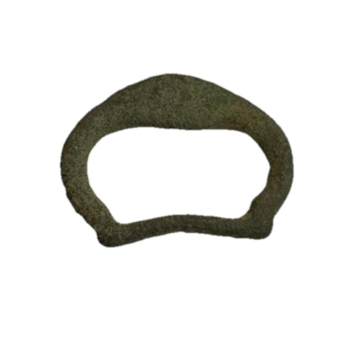 Ancient Roman Britain Bronze Strap Buckle c.1st century AD.: Ancient Roman Britain Bronze Strap Buckle c.1st century AD. Size 24 mm. Fine cast bronze strap buckle. nice patina. Provenance: From A Private St Louis, MO Doctor collection, acquired from York Antiqu