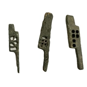 Lot of 3 Ancient Roman Bronze Keys c.1st century AD.