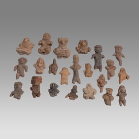Lot of 22 Pre-Columbian Pottery Fragments.