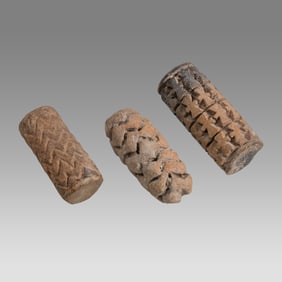 Ecuadorian Pottery Roller Seals Ca. 500 - 1000 A.D. Ecuador. (3)