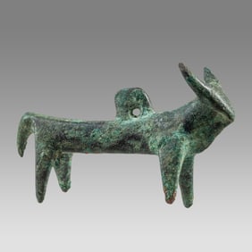 Ancient Near Eastern Luristan Bronze Bull, Ca. 1st millennium B.C.