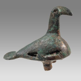 Ancient Near Eastern Byzantine or Islamic Bronze Bird Ca. 6th-8th century A.D.