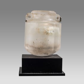 A Roman Rock Crystal Octagonal Amphoriskos.