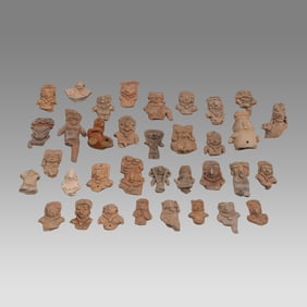 Lot of 37 Chupicuaro Pottery Figures Ca. 400-100 B.C.