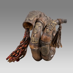 Peruvian Coiled Trumpet Early to mid 20th century., Cattle horn.