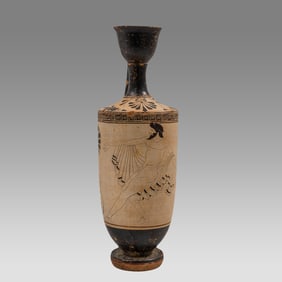 Attic Style White Ground Lekythos.