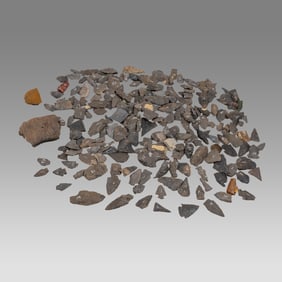 Box of Native American Stone Arrow Points Woodlands period, ca. 300-800 A.D.