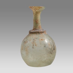Ancient Roman Glass Bottle Ca. 2nd-3rd century A.D.