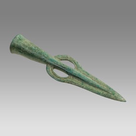 Ancient Europe Bronze Spear Head, Bronze Age c.2000 BC.