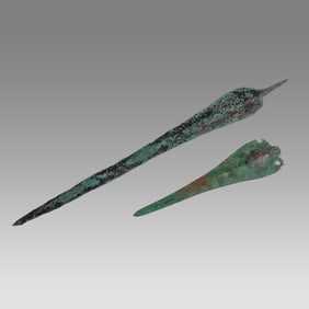 Ancient Luristan Bronze Spear Heads c.1000 BC. (2)