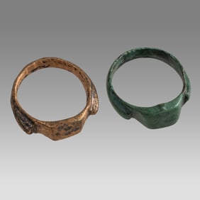 Lot of 2 Ancient Roman Bronze Rings c.2nd-3rd century AD.