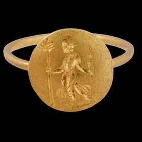 Roman Style High Karat Gold Ring Roman goddess.