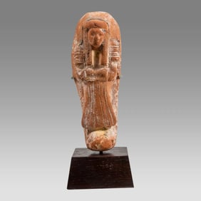 Ancient Egyptian Terracotta Ushabti in Daily Dress Dynasty 19-20, ca. 1293-1070 B.C.