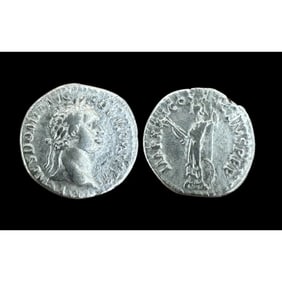 Ancient Roman Silver Denarius of Roman Emperor Domitian – 81-96 AD