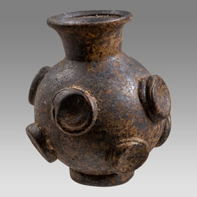 Ancient Sasanian Glass Vessel with Roundels ca. 3rd to 7th century AD.