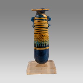 Ancient Greek, Hellenistic, Core-formed Alabastron ca. 2nd century BC.