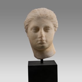 Ancient Roman, Imperial period, Marble Head Of Aphrodite ca. 1st-2nd century AD.