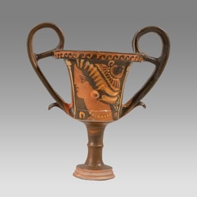 Ancient Apulian Magna Graecia Kantharos Ca. 350 B.C.