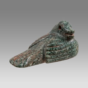 Pre-Columbian, Olmec Style Stone Duck Amulet.